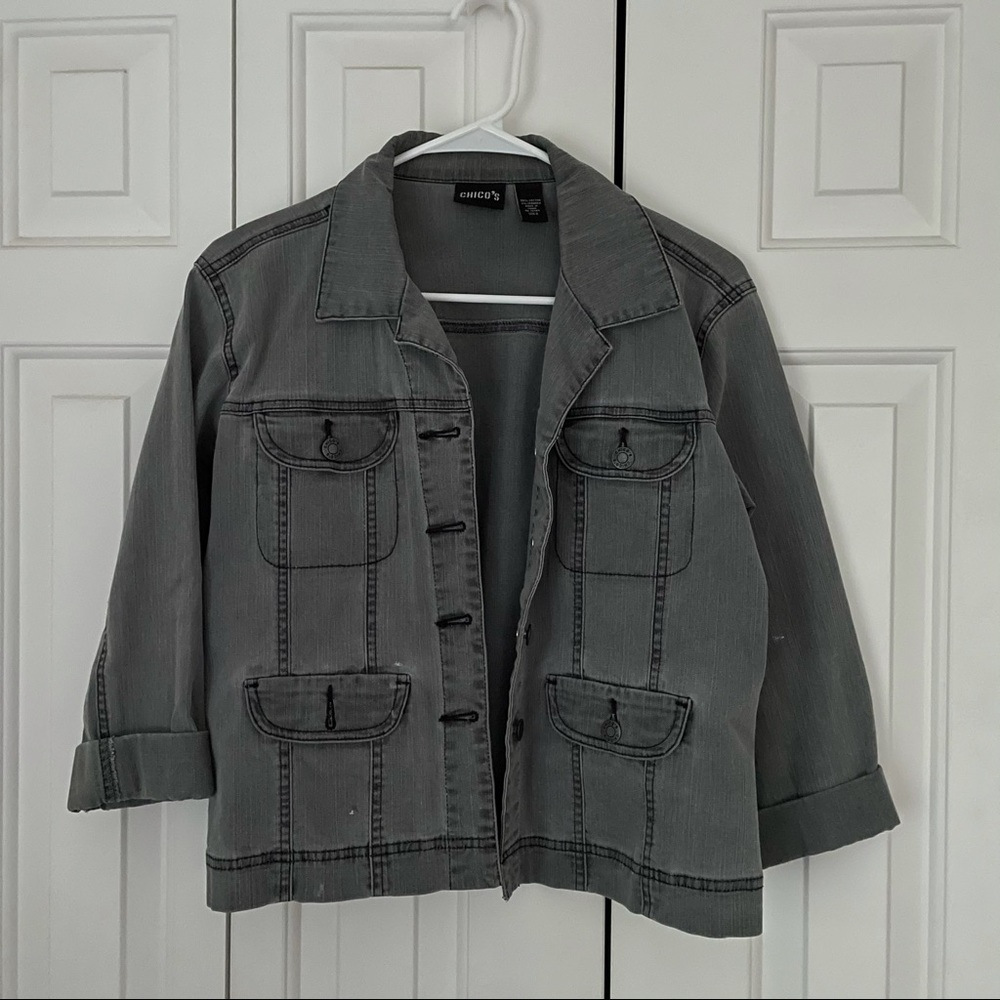 Gray Jean Jacket